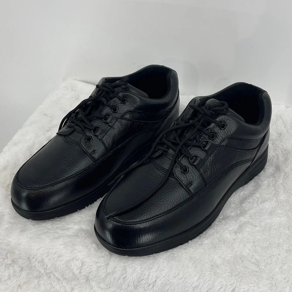DREW TRAVLER  Black Leather Men's SIZE 11 6E XXX WIDE  Oxfords